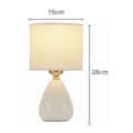 Abajur Fat Branco Com Dourado Cupula Branca 1Xe27 FAT-001B Nitrolux