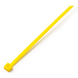 Abraçadeira De Nylon 100mm x 2,5mm Amarela Com 100 Unidades Frontec