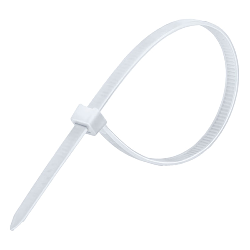 Abraçadeira De Nylon 100Mm X 2,5Mm Branca Com 100Un Rajix