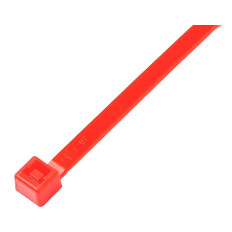 Abraçadeira De Nylon 100Mm X 2,5Mm Vermelha Com 100Un Eletrorastro