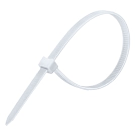 Abraçadeira De Nylon 200Mm X 3,6Mm Branca Com 100Un Rajix