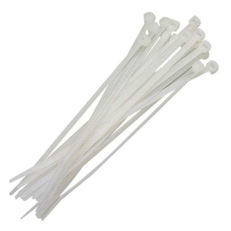 Abraçadeira de Nylon Branca 3,7x151mm Com 100 Unidades Hellerman