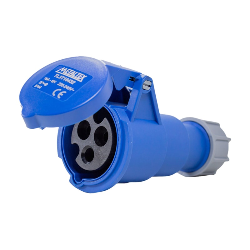 Acoplamento Blindado 2P+T 16A 220V 6H Azul Tl3T16432 Metaltex