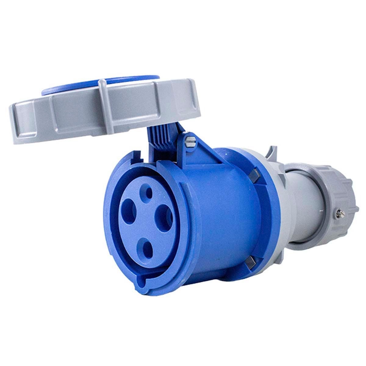 Plug Blindado 2P+T 32A 220V Azul. Tl3P32432 Metaltex
