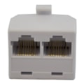Adaptador Emenda T Rj45 - Entra 1 Macho E Sai 2 Fêmeas Eletroexpress