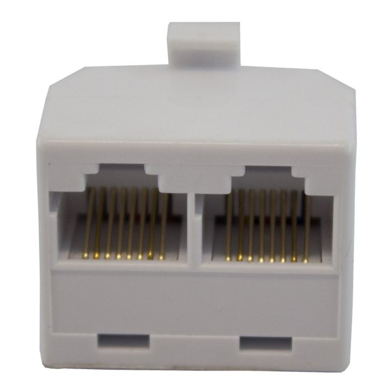 Adaptador Emenda T Rj45 - Entra 1 Macho E Sai 2 Fêmeas Eletroexpress