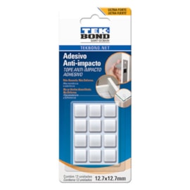 Adesivo Anti-Impacto Quadrado 19.8mm Com 8 Unidades Tek Bond