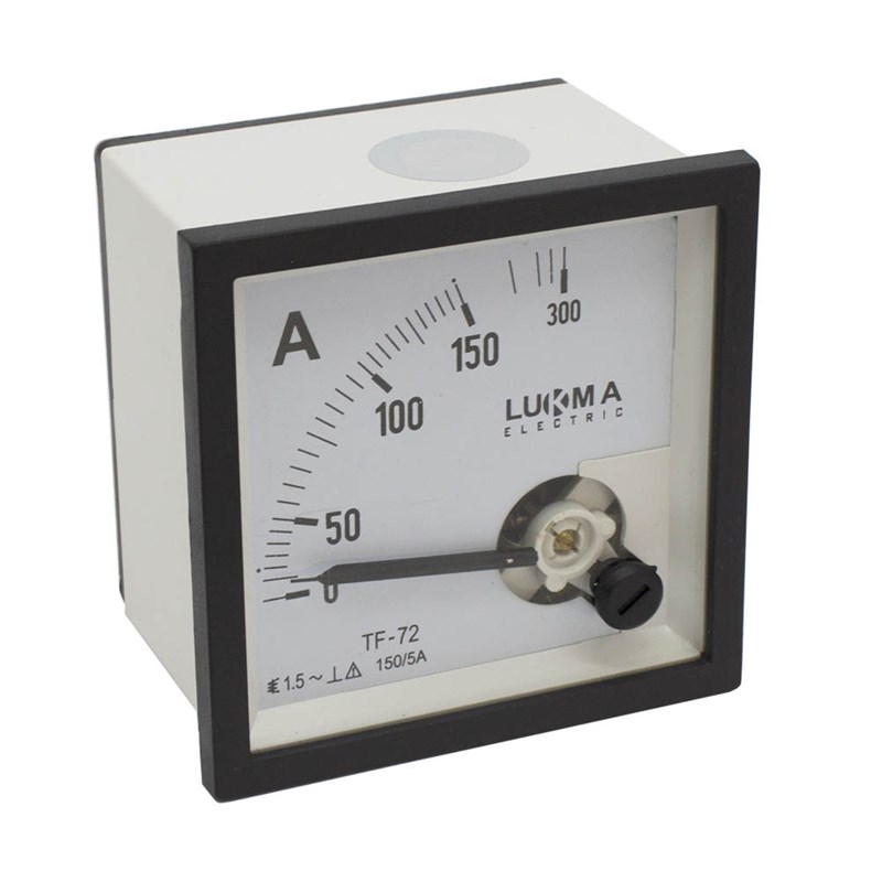 Amperímetro Analógico 72X72mm 150/5A LK-A72 para TC Lukma