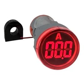 Amperímetro Digital 22mm Vermelho  0-100A C Transformador corrente 50-380VCA A20-3g  Metaltex