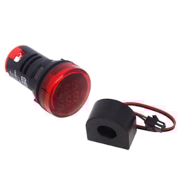 Amperímetro/Voltímetro Digital VA20-2R 22mm 0-100A 50-265VCA Vermelho Metaltex Amperímetro/Voltímetro Digital VA20-2R 22mm 0-100A 50-265VCA Vermelho Metaltex