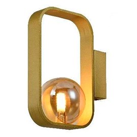 Arandela Aruna Ouro Fosco Ambar Para 1 Lâmpada G9 Starlux