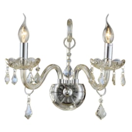 Arandela Cristal Champagne 2 Lâmpadas Maria Thereza Arquitetizze Arandela Cristal Champagne 2 Lâmpadas Maria Thereza Arquitetizze