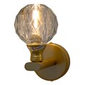 Arandela Cristal Cognac Com a Base Dourada 1 Lâmpada G9 Eletrorastro