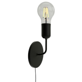 Arandela Edison Alumínio Preto Fosco Orluce Arandela Edison Alumínio Preto Fosco Orluce