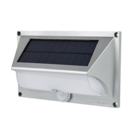 Arandela Externa LED Energia Solar com Sensor de Movimento Luz Amarela Ecoforce Arandela Externa LED Energia Solar com Sensor de Movimento Luz Amarela Ecoforce