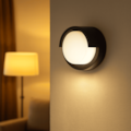 Arandela LED 3W 3000K Cilindrica Preto E Leitoso Bivolt Eletrorastro
