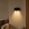 Arandela LED 4W 3000K 200LM 4 Fachos Preta Bivolt Eletrorastro