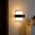 Arandela LED 6W 3000K Duplo Facho Cilindrica Preto E Leitoso Bivolt Eletrorastro