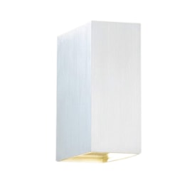 Arandela LED Brick Prata 5W Luz Amarela Bivolt Bella Arandela LED Brick Prata 5W Luz Amarela Bivolt Bella