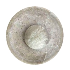 Arandela Led Cava 5W 3000K 350Lm Pedra Travertino 25cm Bivolt GMH