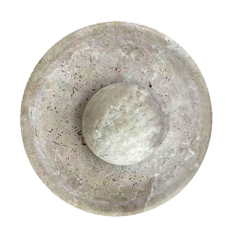 Arandela Led Cava 5W 3000K 350Lm Pedra Travertino 25cm Bivolt GMH
