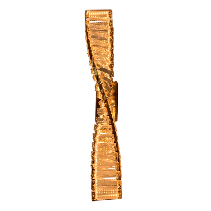Arandela Led Espiral 9w 3000k Dourado e Transparente Bivolt Eletrorastro