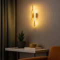 Arandela LED Mayen 16w 3000k Branco Quente 1280lm Dourada Eletrorastro