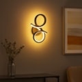 Arandela Led Oliver 22w 3000k Branco Quente 1760lm Preta Eletrorastro