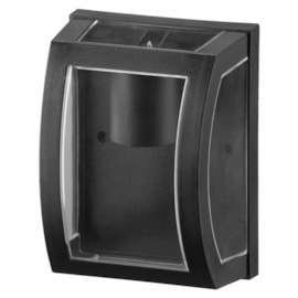 Arandela Oval Preta Para 1 Lâmpada E27 Dital