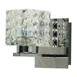 Arandela Prism Cromado Transparente Bella Arandela Prism Cromado Transparente Bella
