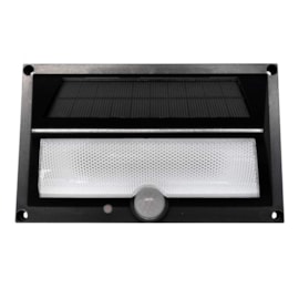 Arandela Solar com Sensor Movimento 3000K Branco Quente Preta 600 Lumens Ecoforce
