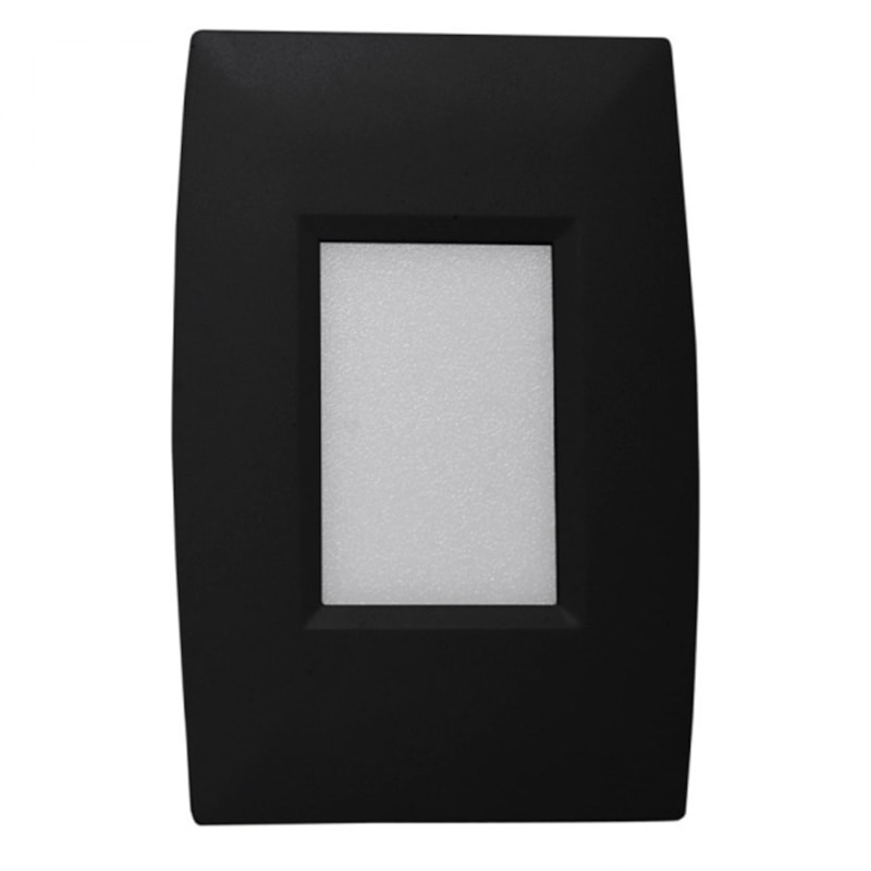 Balizador De Parede Led Embutir Lyon 2,0W 3000K 73Lm Preto Eletrorastro