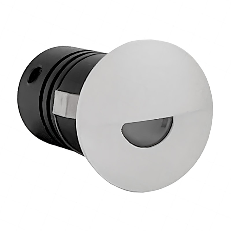 Balizador De Parede Redondo Branco Led Embutir Romi 1,0W 3000K 25Lm IRC90 Bivolt Nordecor
