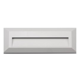 Balizador Externo LED Light Branco Retangular 3W Luz Amarela Bivolt Germany Balizador Externo LED Light Branco Retangular 3W Luz Amarela Bivolt Germany
