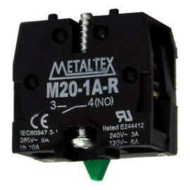 Bloco De Contato 1NA 5A Para Caixa CP M20-1A-R Metaltex