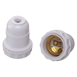 Bocal Adaptador E27 para Abajur Branco Decorlux Bocal Adaptador E27 para Abajur Branco Decorlux