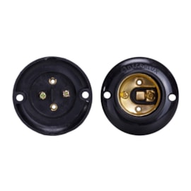 Bocal Adaptador E27 para Teto Preto Decorlux Bocal Adaptador E27 para Teto Preto Decorlux