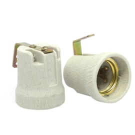 Bocal Adaptador E27 Porcelana com Cavalete Lucchi Bocal Adaptador E27 Porcelana com Cavalete Lucchi