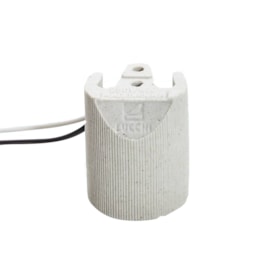 Bocal Adaptador E27 Porcelana com Rabicho Lucchi Bocal Adaptador E27 Porcelana com Rabicho Lucchi