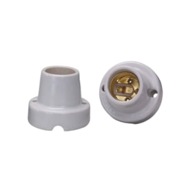 Bocal Adaptador E27 Porcelana Fixo para Teto Decorlux Bocal Adaptador E27 Porcelana Fixo para Teto Decorlux