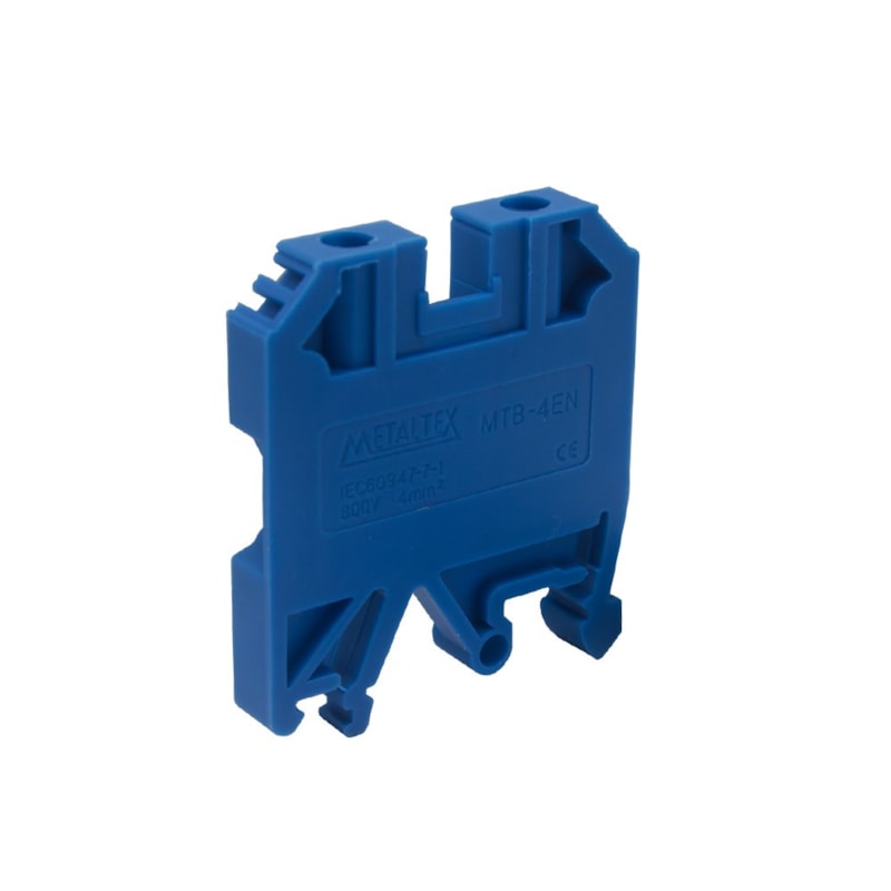 Borne Neutro MTB4EN-AZ 4mm Azul Conector de Passagem Metaltex