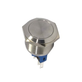 Botão Antivandalismo Plano 22mm 1NA + 1NF Momentâneo AV22FC Metaltex