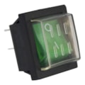 Botão Chave Selada Liga/desliga Verde 16A 220V RS-201-1C-G Metaltex