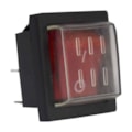 Botão Chave Selada Liga/desliga Vermelho 16A 220V RS-201-1C-R Metaltex