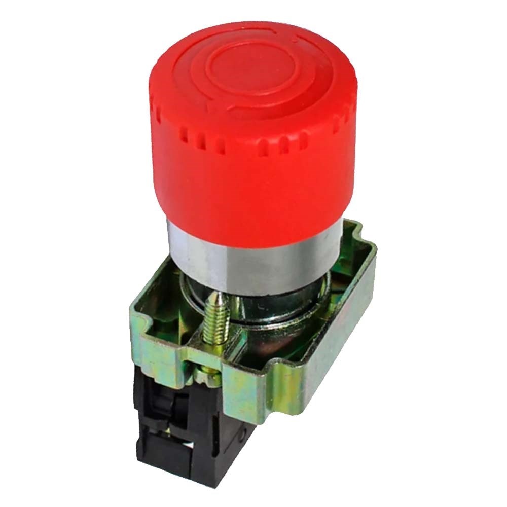 Botão De Emergência Cogumelo Com Trava 22mm Vermelho 1NF M20AXR-R