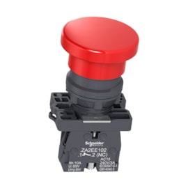 Botão de Emergência Pulsador 1NF XA2EC42 Vermelho Schneider Botão de Emergência Pulsador 1NF XA2EC42 Vermelho Schneider