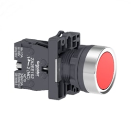 Botão de Impulsão 22mm 1NF XA2EA42 Vermelho Schneider Botão de Impulsão 22mm 1NF XA2EA42 Vermelho Schneider
