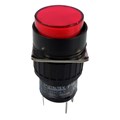 Botão Pulsador Iluminado Redondo 220VCA Vermelho P16-BR2-R1 Metaltex