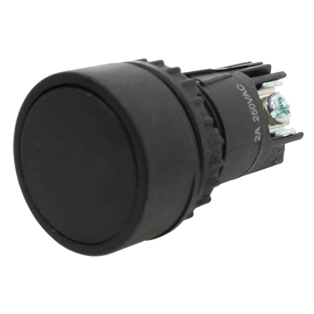 Botão Pulsador 22mm 1NA P20AFR-B-1A Preto Metaltex