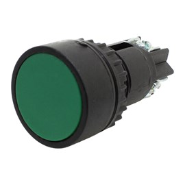 Botão Pulsador Monobloco 22mm 1 Reversível Verde T2PBG-1C-M Metaltex